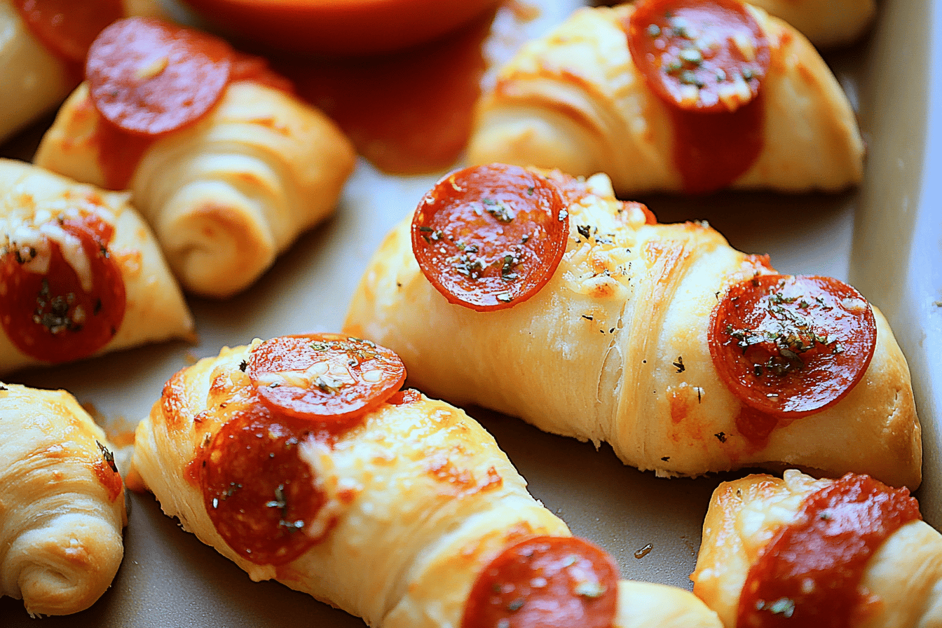 Easy Pepperoni Pizza Crescent Rolls Recipe