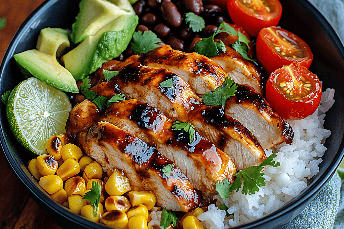Honey Chipotle Chicken Rice Bowl Recipe