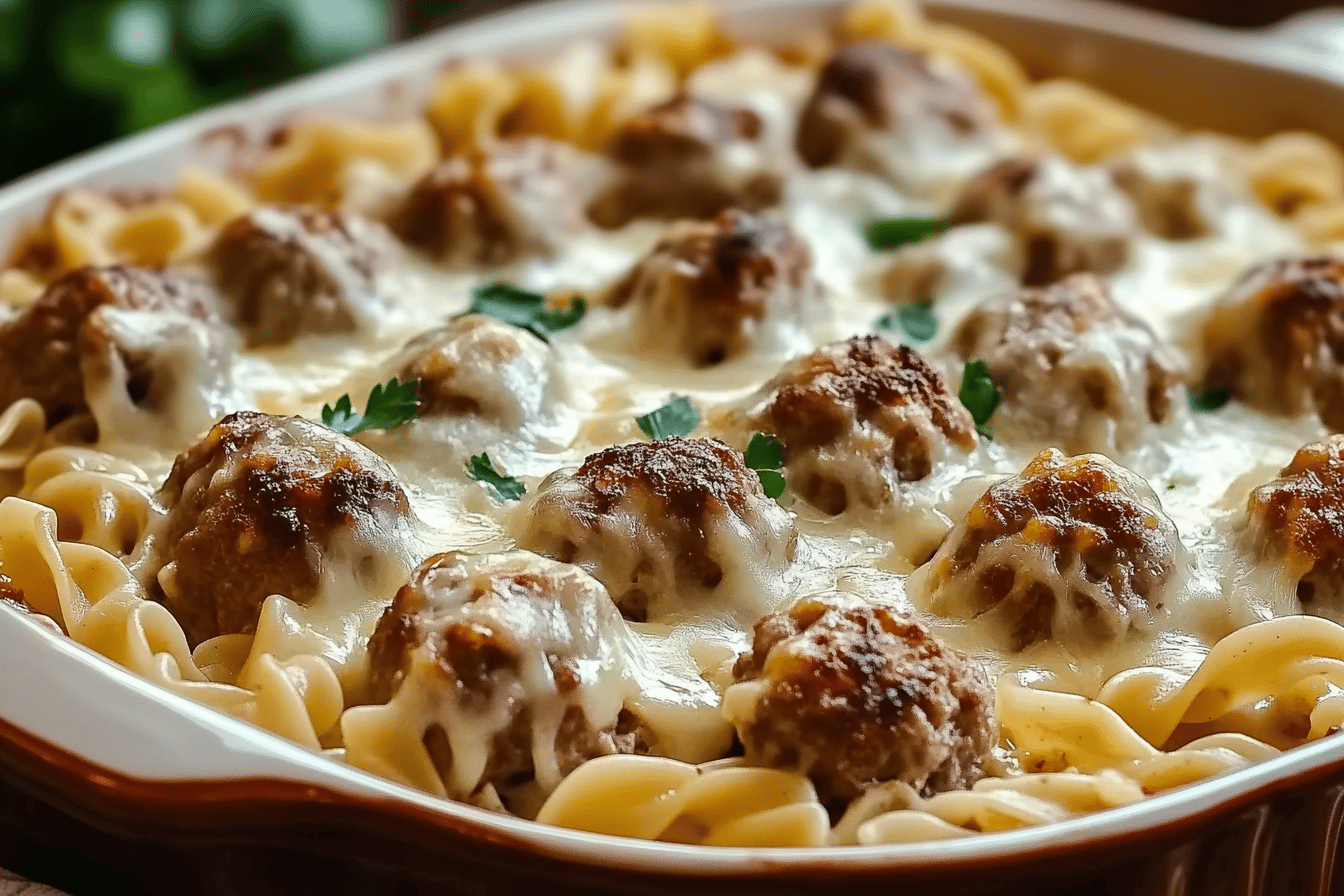 Swedish Meatball Noodle Bake Recipe Delight