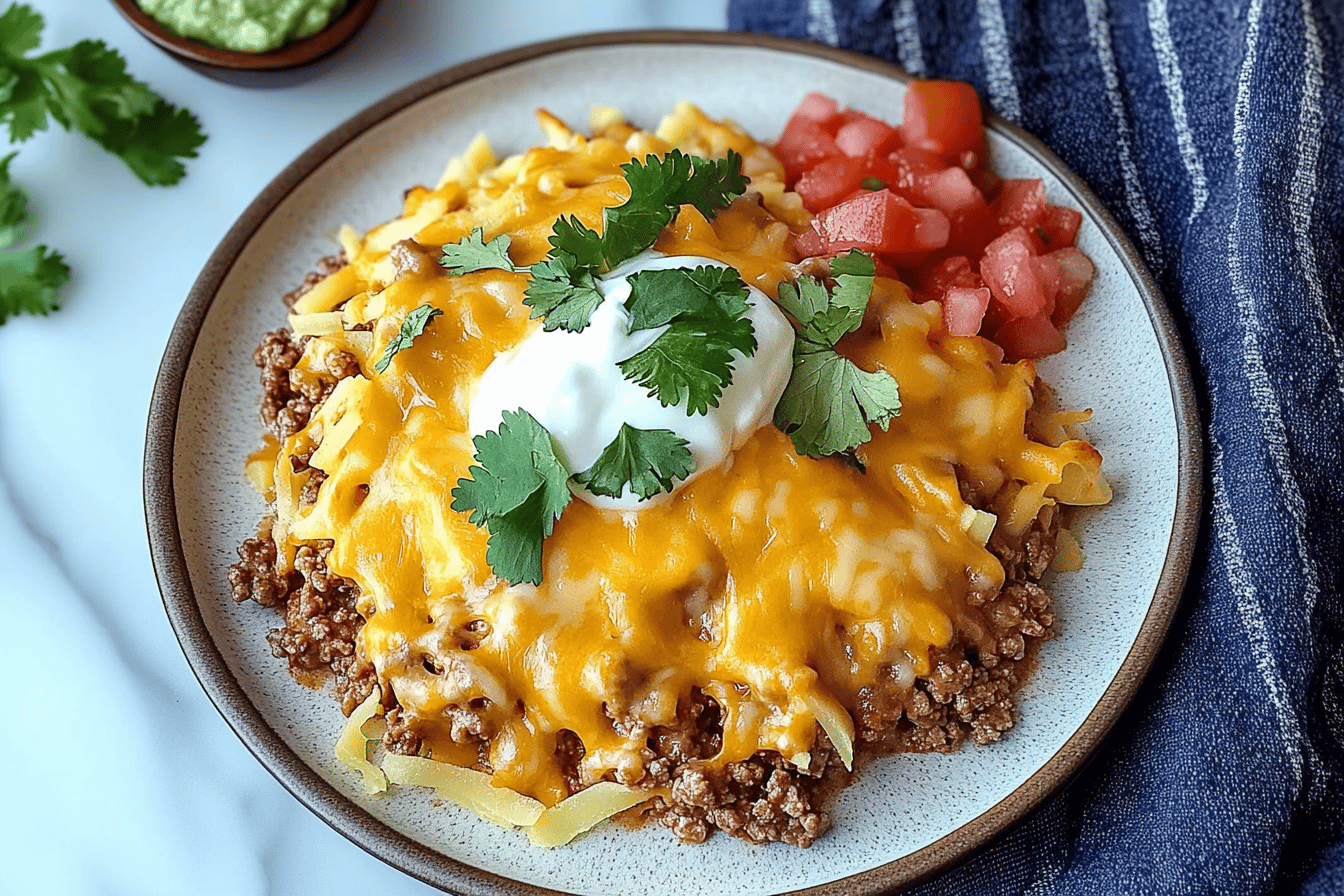 Taco Hashbrown Casserole Recipe Delight