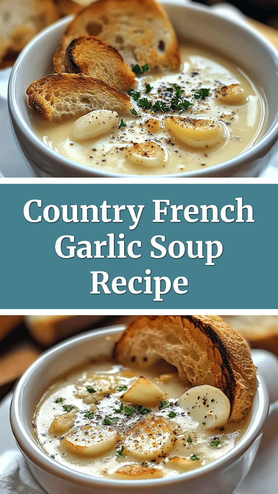 Country French Garlic Soup Recipe