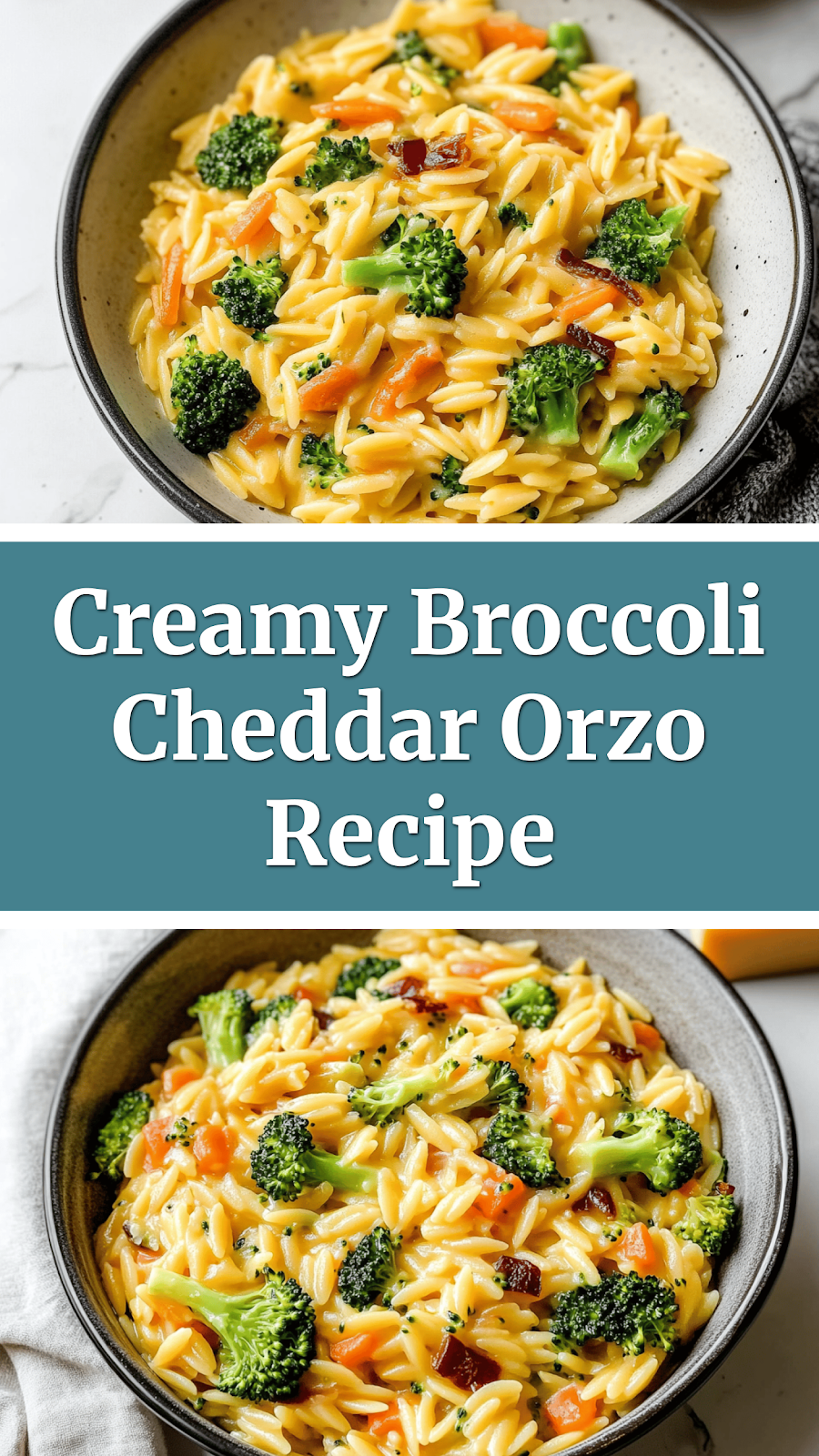 Creamy Broccoli Cheddar Orzo Recipe