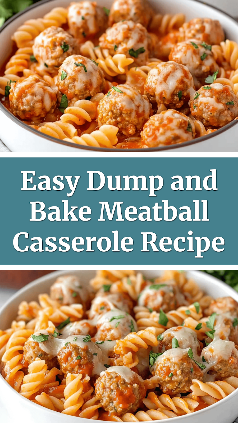 Easy Dump and Bake Meatball Casserole Recipe