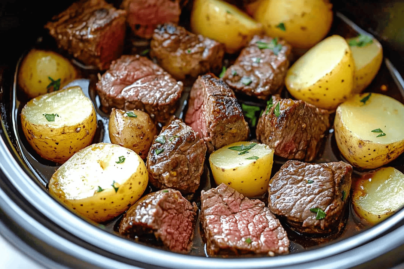 Easy Crockpot Steak and Potatoes Recipe