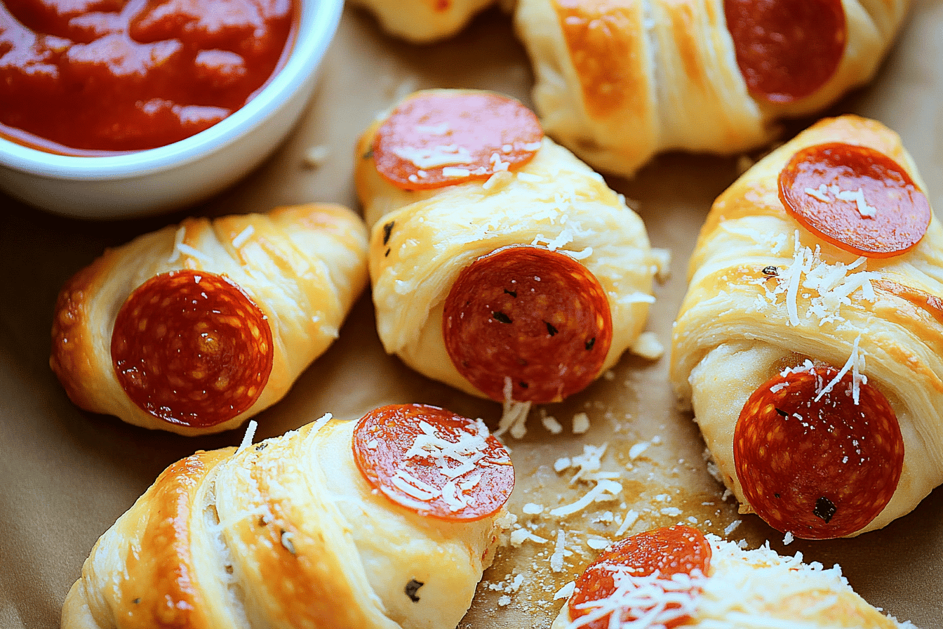 Easy Pepperoni Pizza Crescent Rolls Recipe
