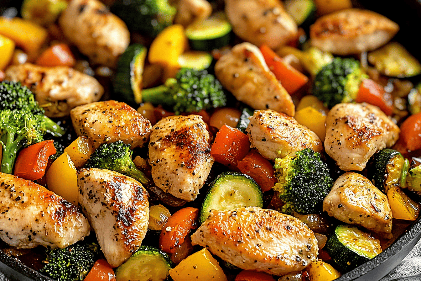 Healthy Chicken and Vegetables Skillet Recipe