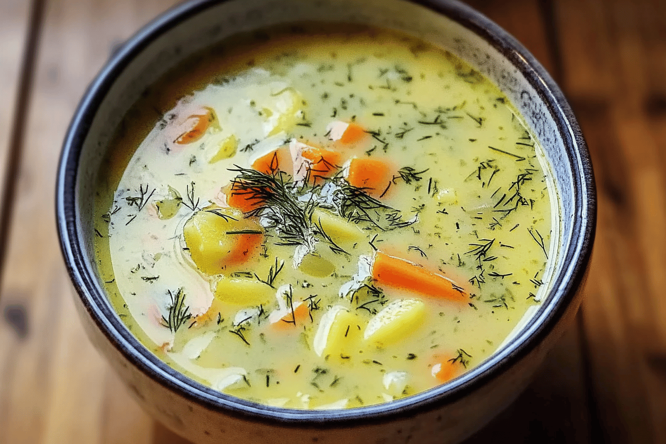 Polish Dill Soup Recipe - Zupa Koperkowa