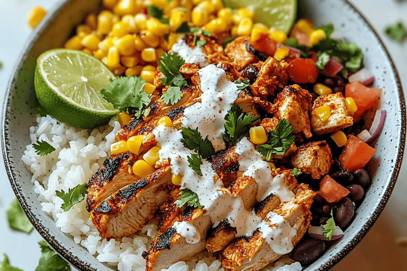 Street Corn Chicken Rice Bowl Recipe
