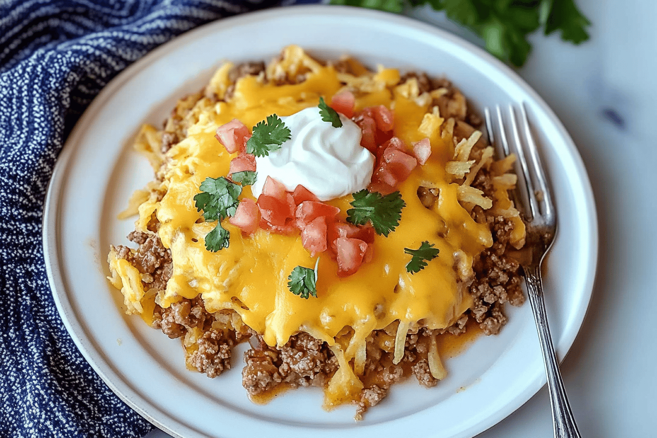 Taco Hashbrown Casserole Recipe Delight