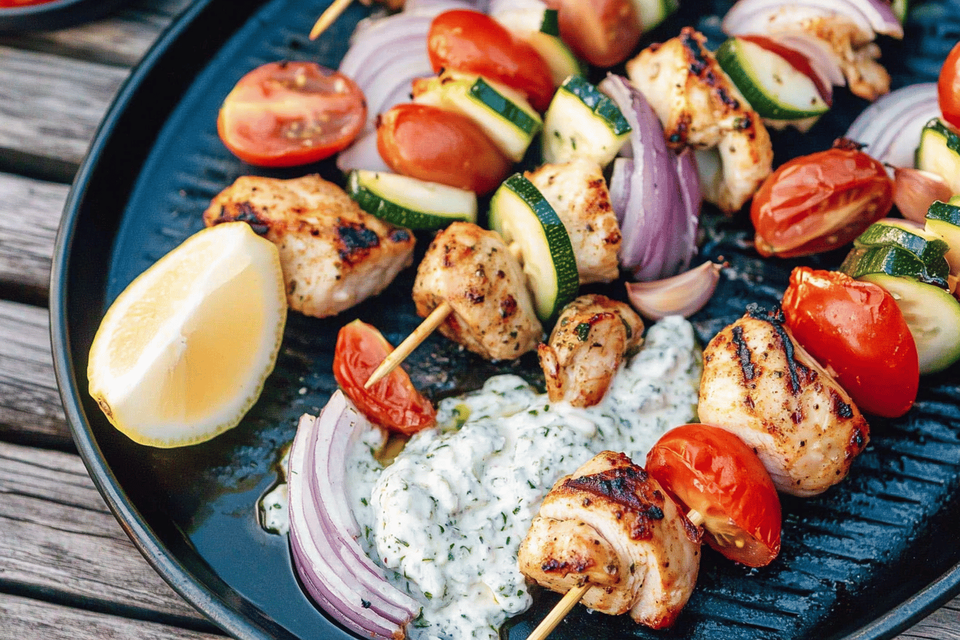 Tzatziki Chicken Skewers Recipe for Grilling