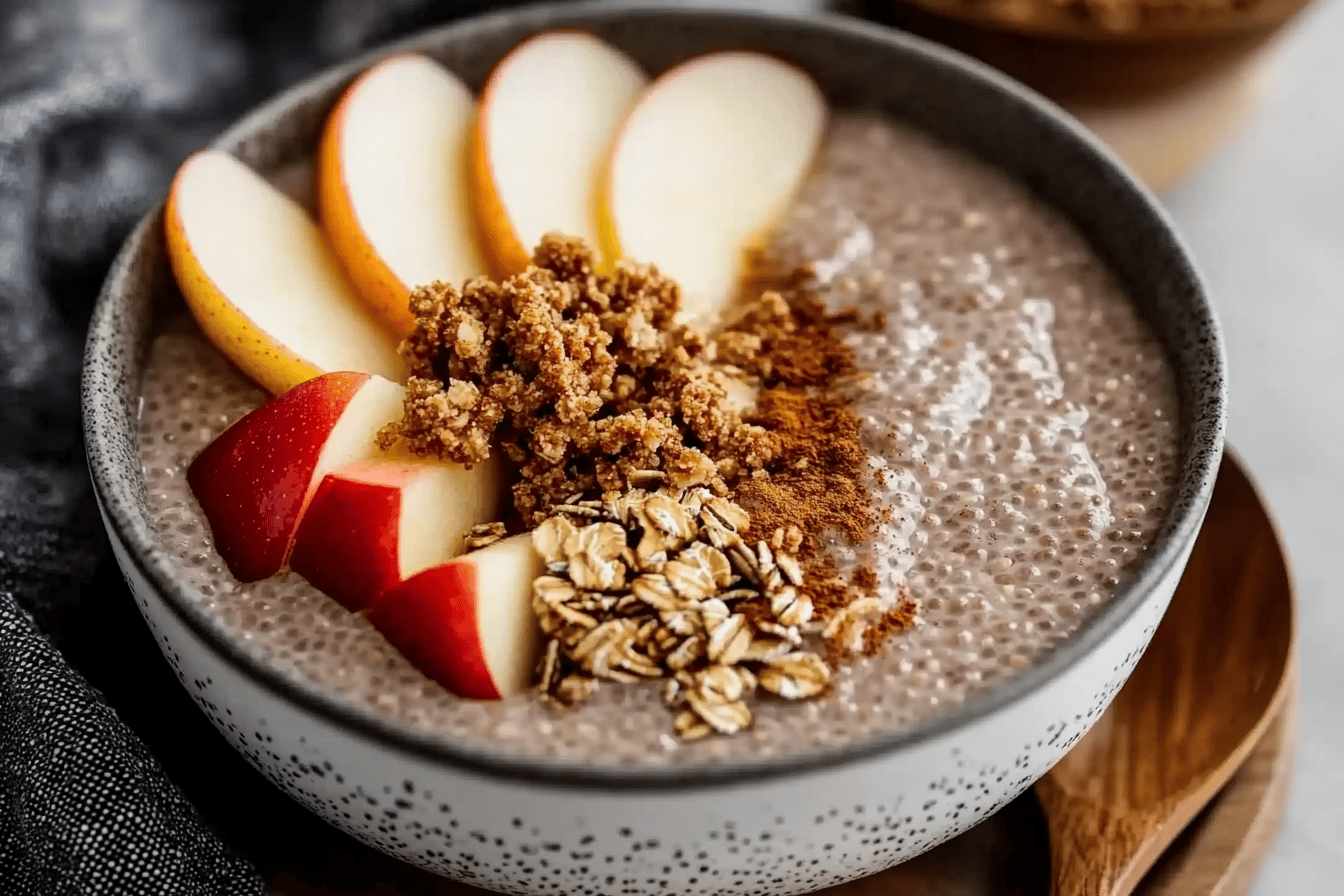 Apple Crumble Chia Pudding Recipe Delight
