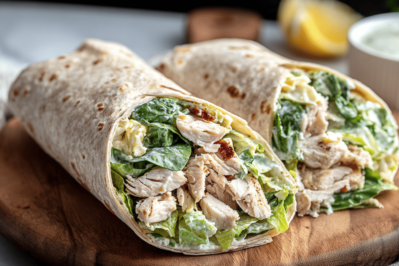 CHICKEN CAESAR WRAPS