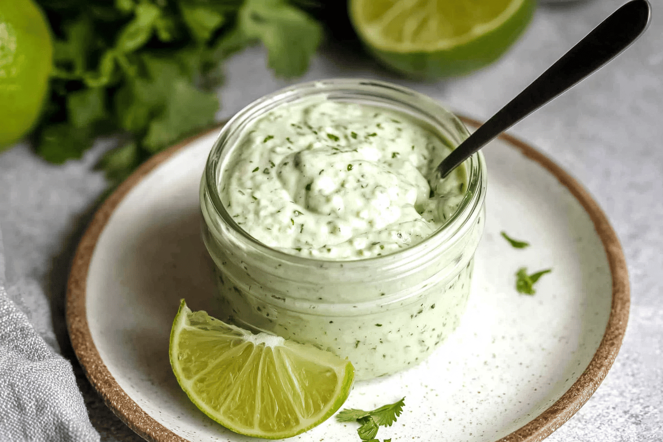 Creamy Garlic Lime Cilantro Sauce