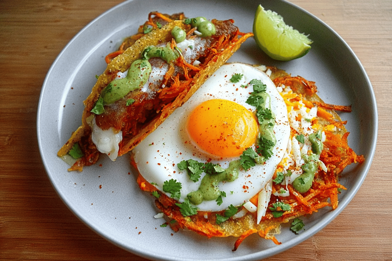 Crispy Potato, Egg & Cheese Taco