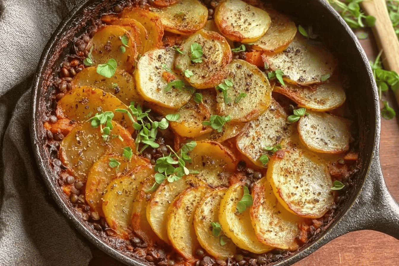 Easy Vegan Hotpot with Lentils