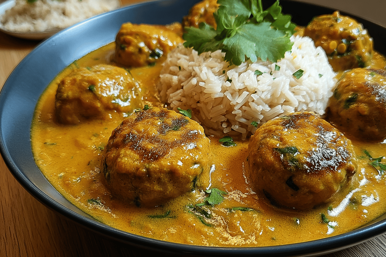 LINSENBÄLLCHEN IN CURRYSAUCE