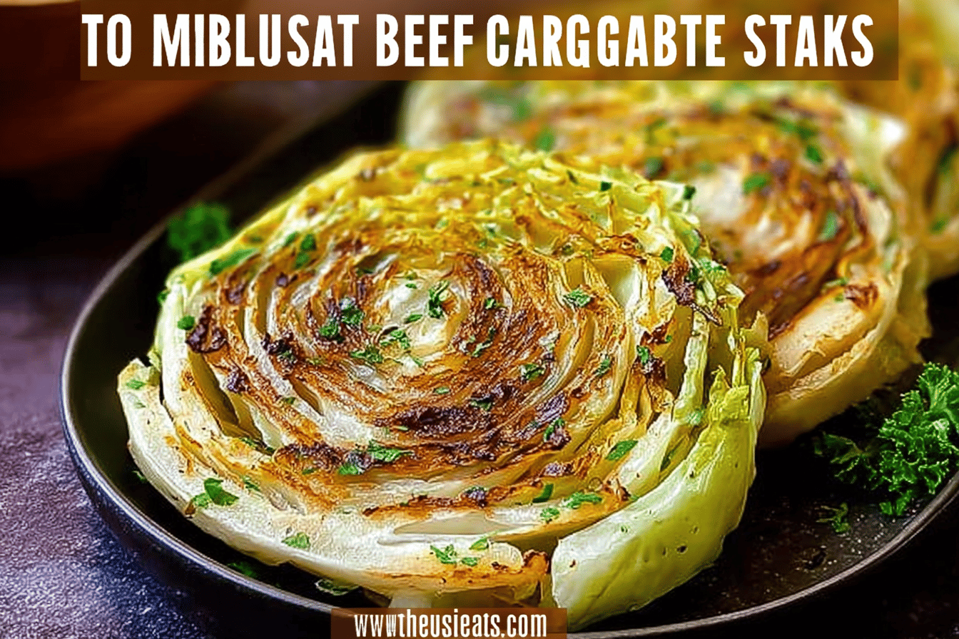 Oven Roasted Garlic Cabbage Steaks