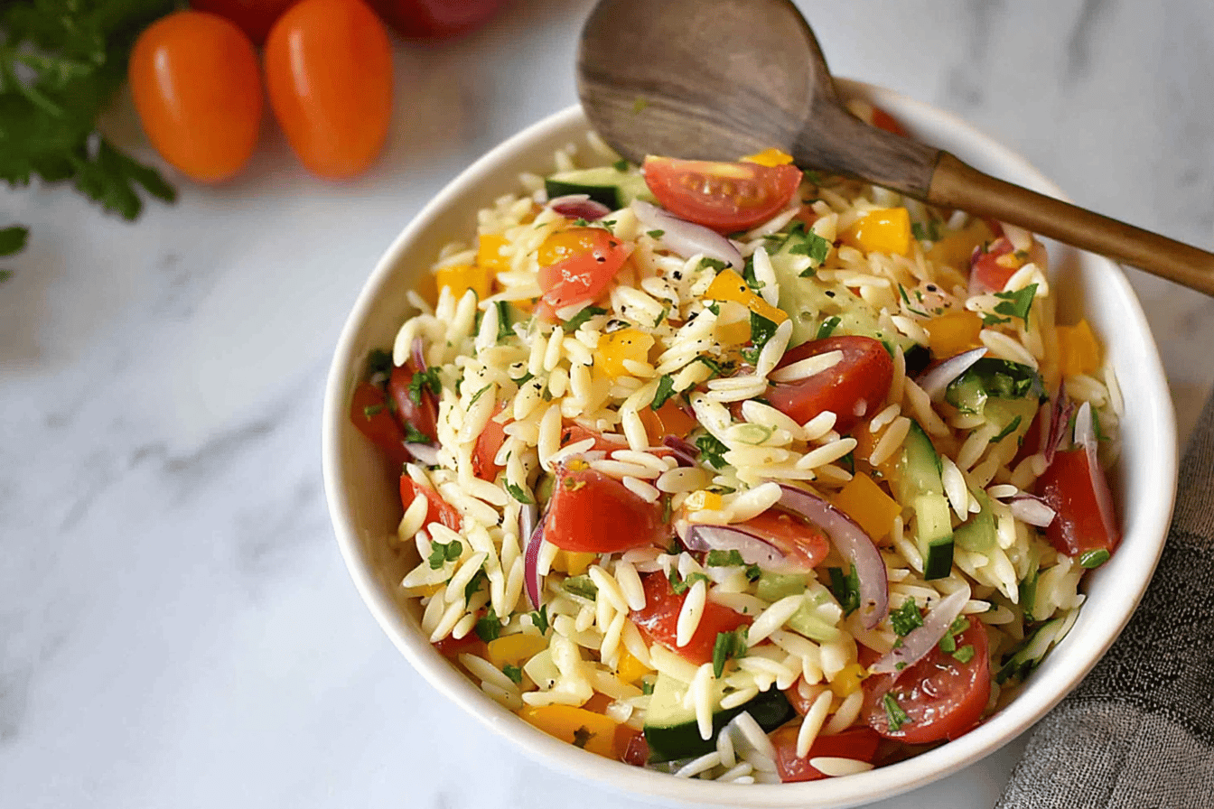 Rainbow Orzo Salad