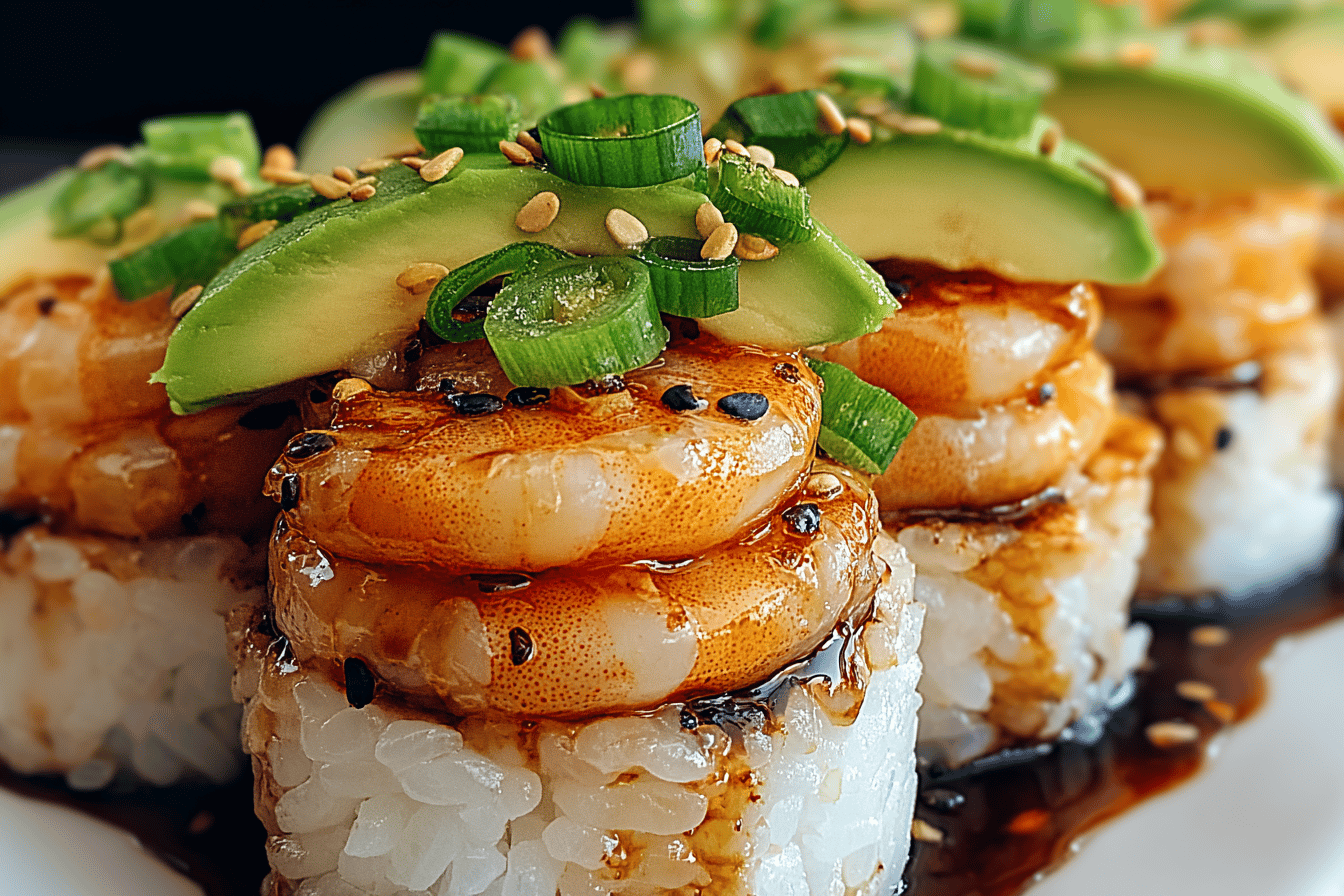 SPICY SHRIMP SUSHI STACKS