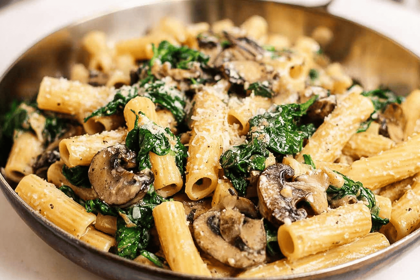 Spinach Mushroom Pasta