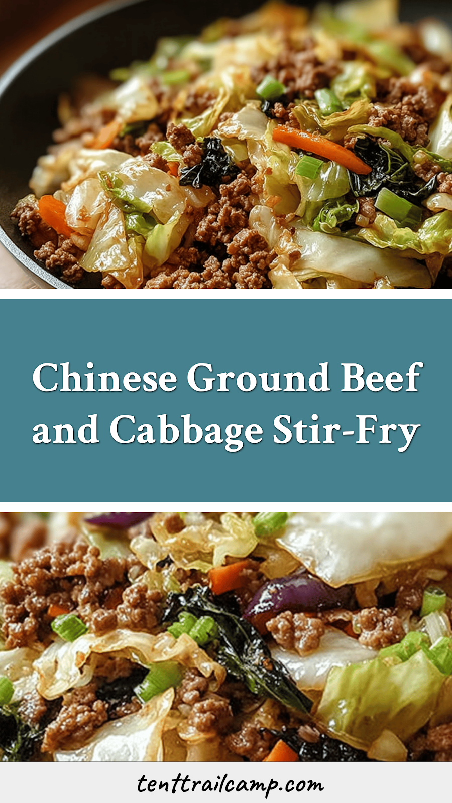 Chinese Ground Beef and Cabbage Stir-Fry