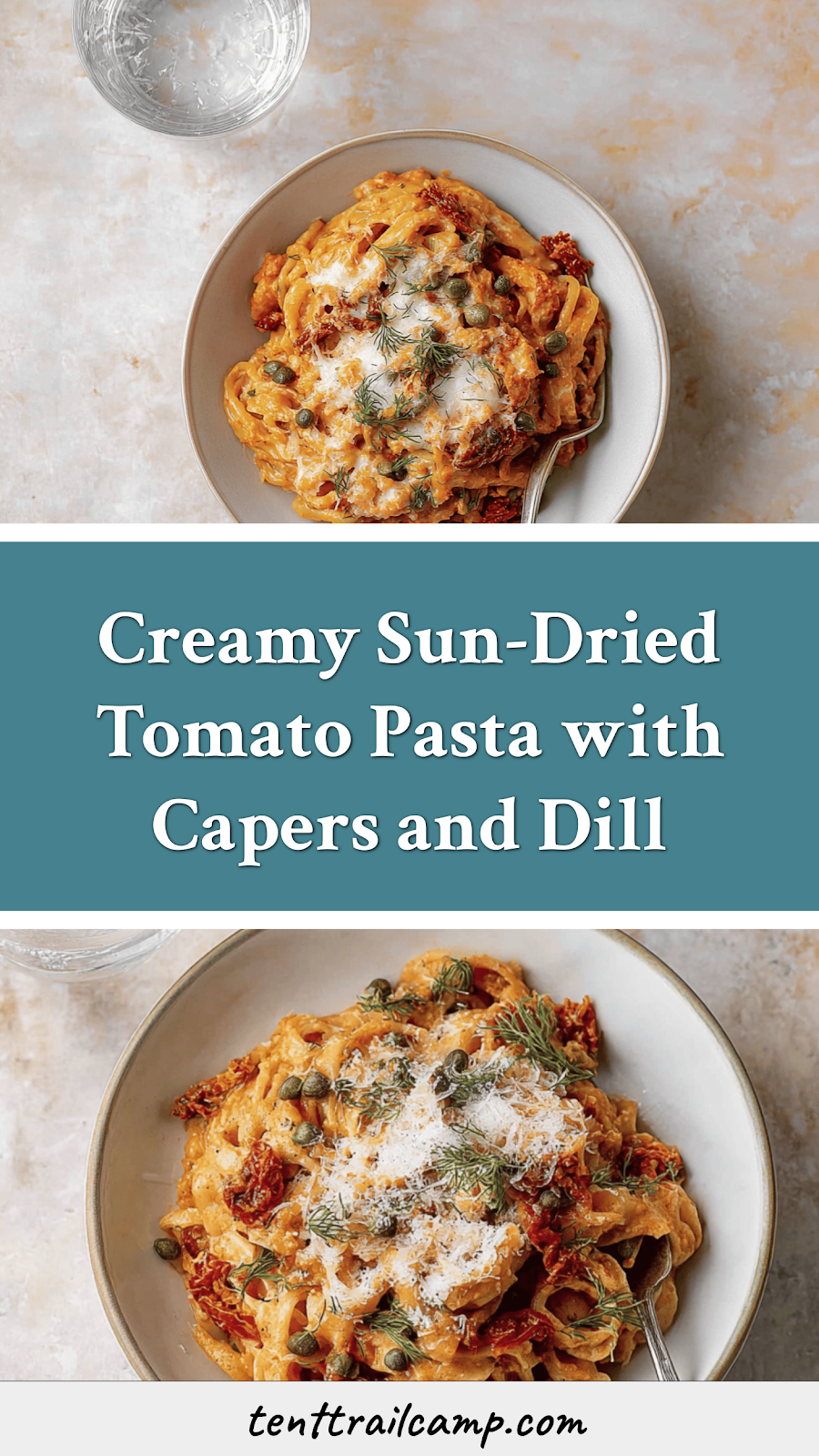 Creamy Sun-Dried Tomato Pasta with Capers and Dill