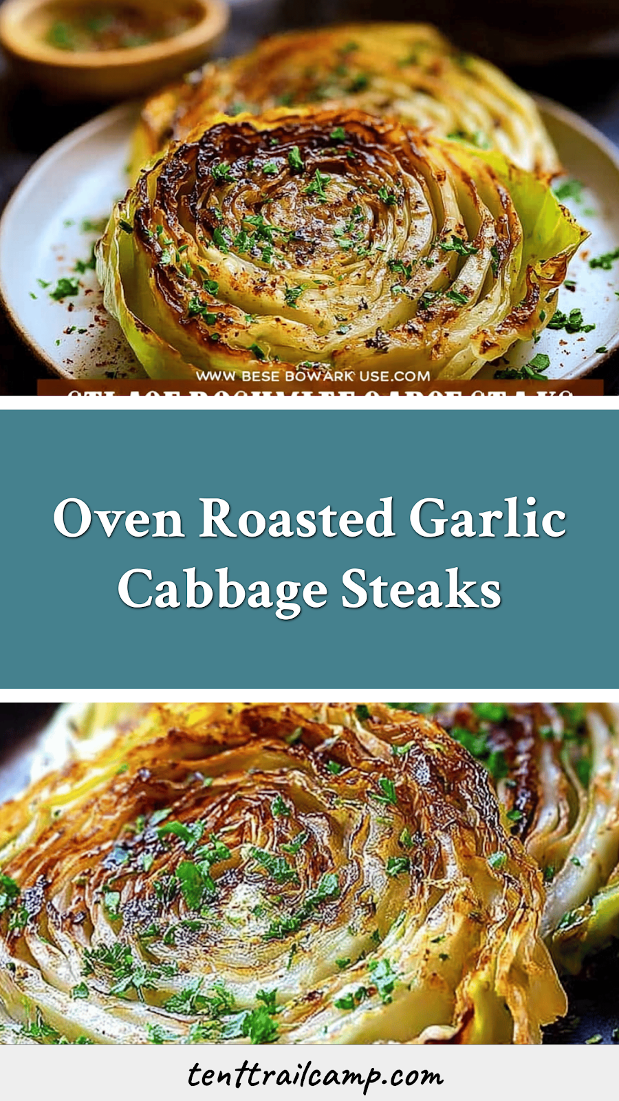 Oven Roasted Garlic Cabbage Steaks