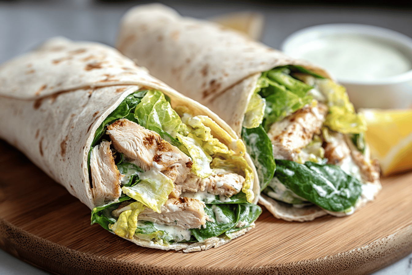 CHICKEN CAESAR WRAPS