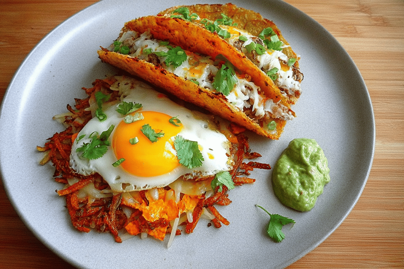 Crispy Potato, Egg & Cheese Taco