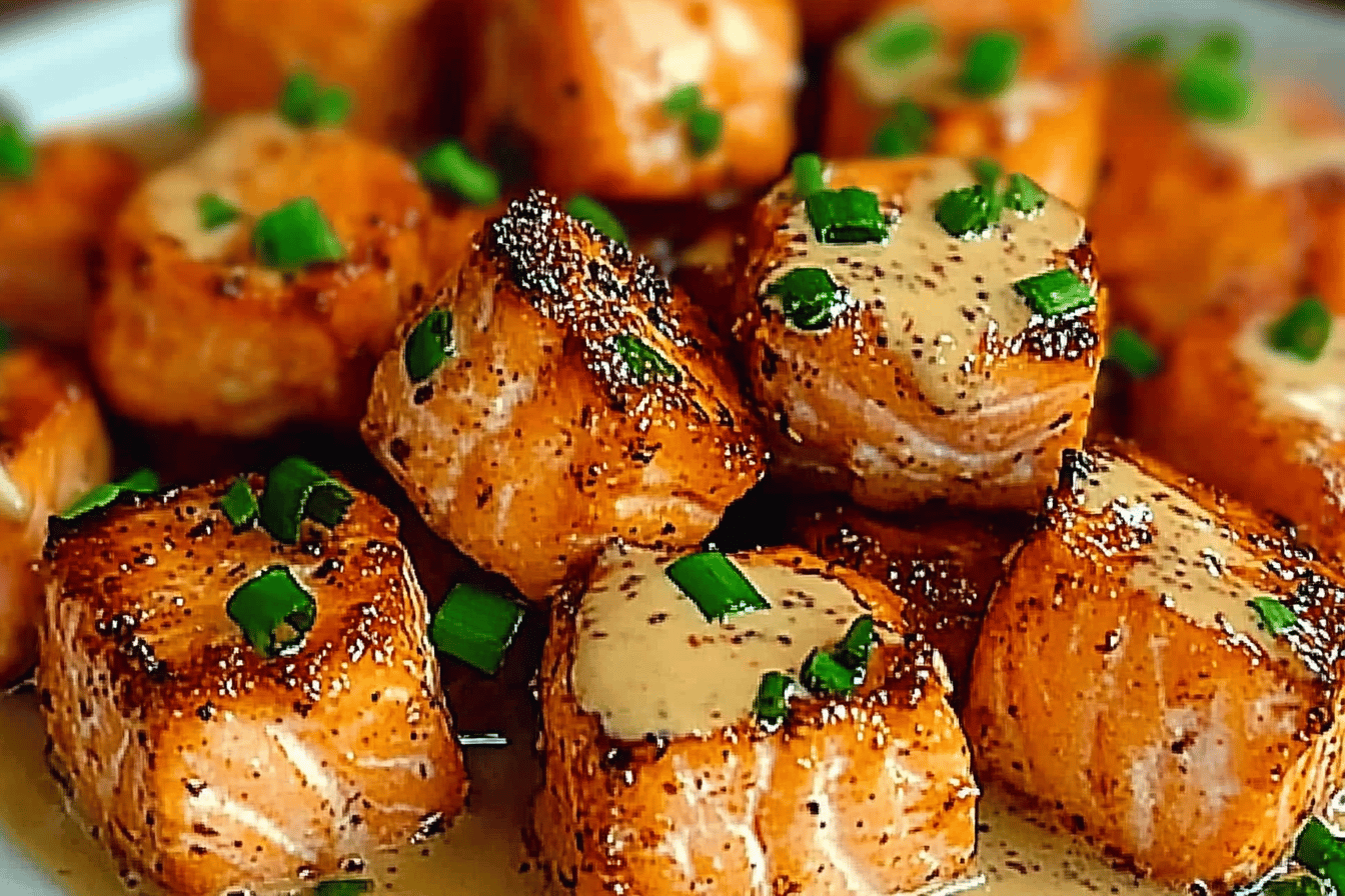 Crispy Spicy Salmon Bites