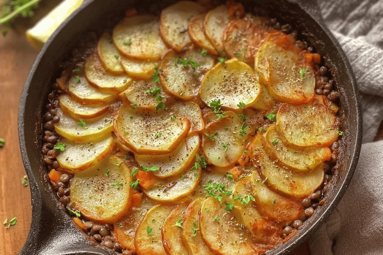 Easy Vegan Hotpot with Lentils