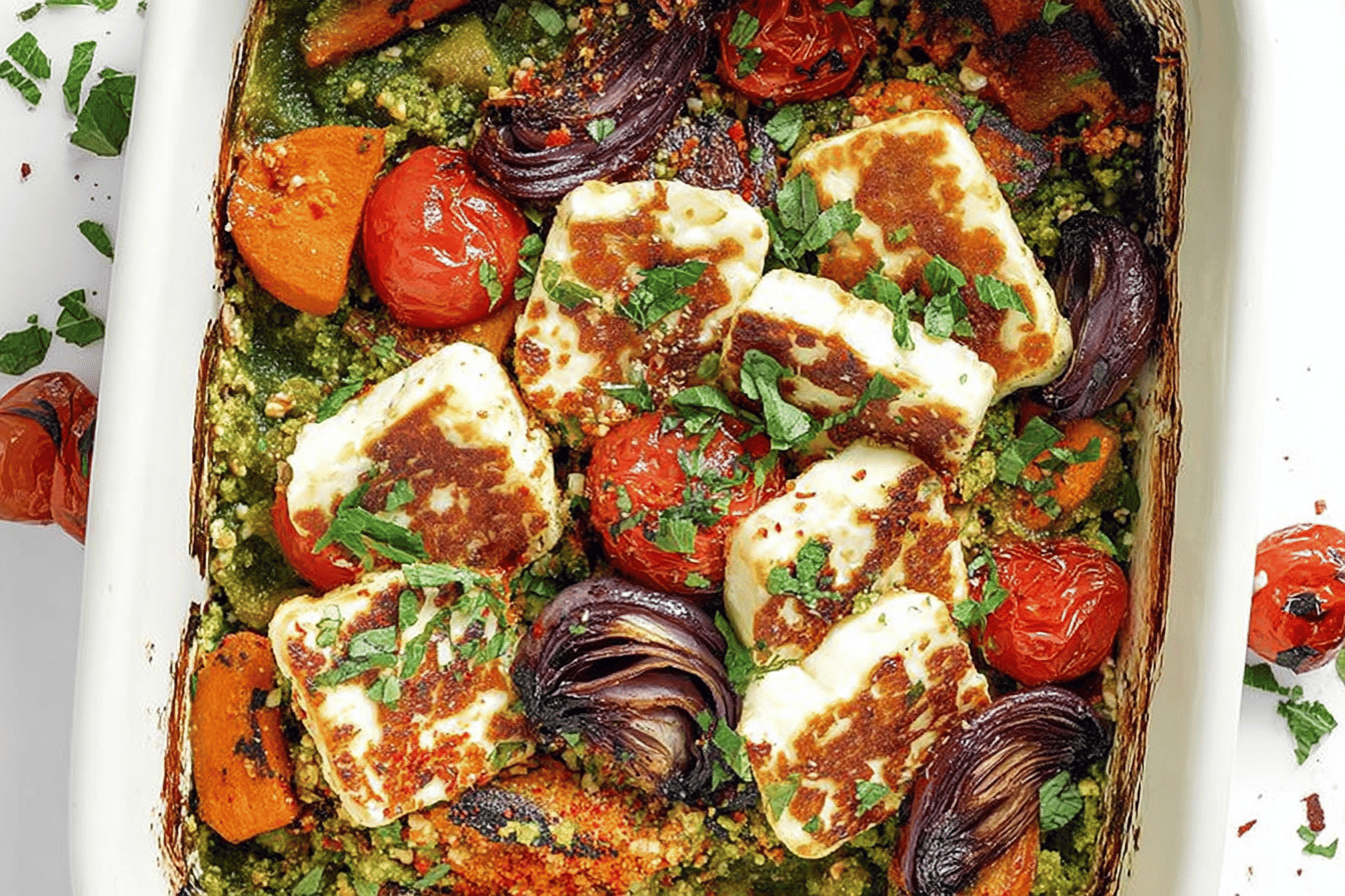 Halloumi Tray Bake
