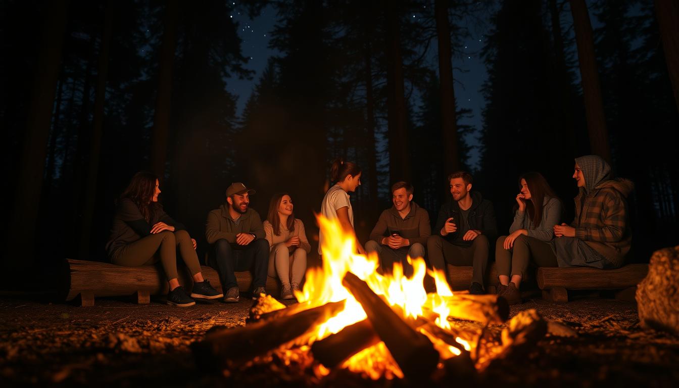 Campfire with friends