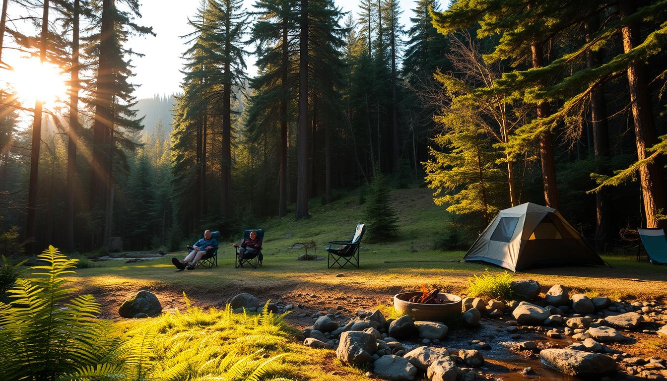 Camping in Woods