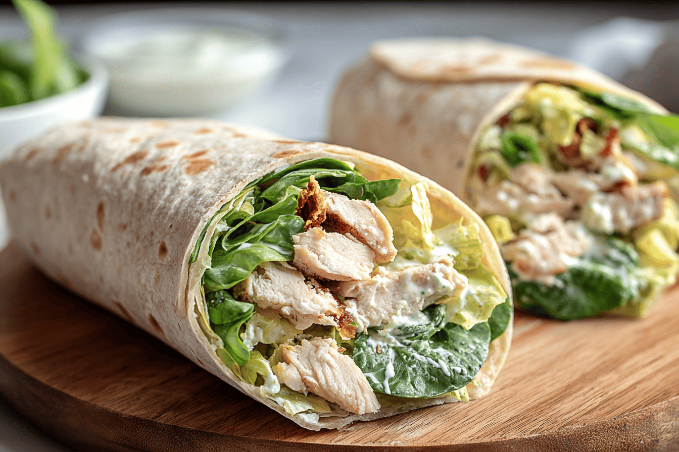 CHICKEN CAESAR WRAPS