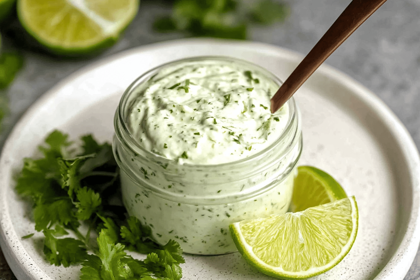Creamy Garlic Lime Cilantro Sauce