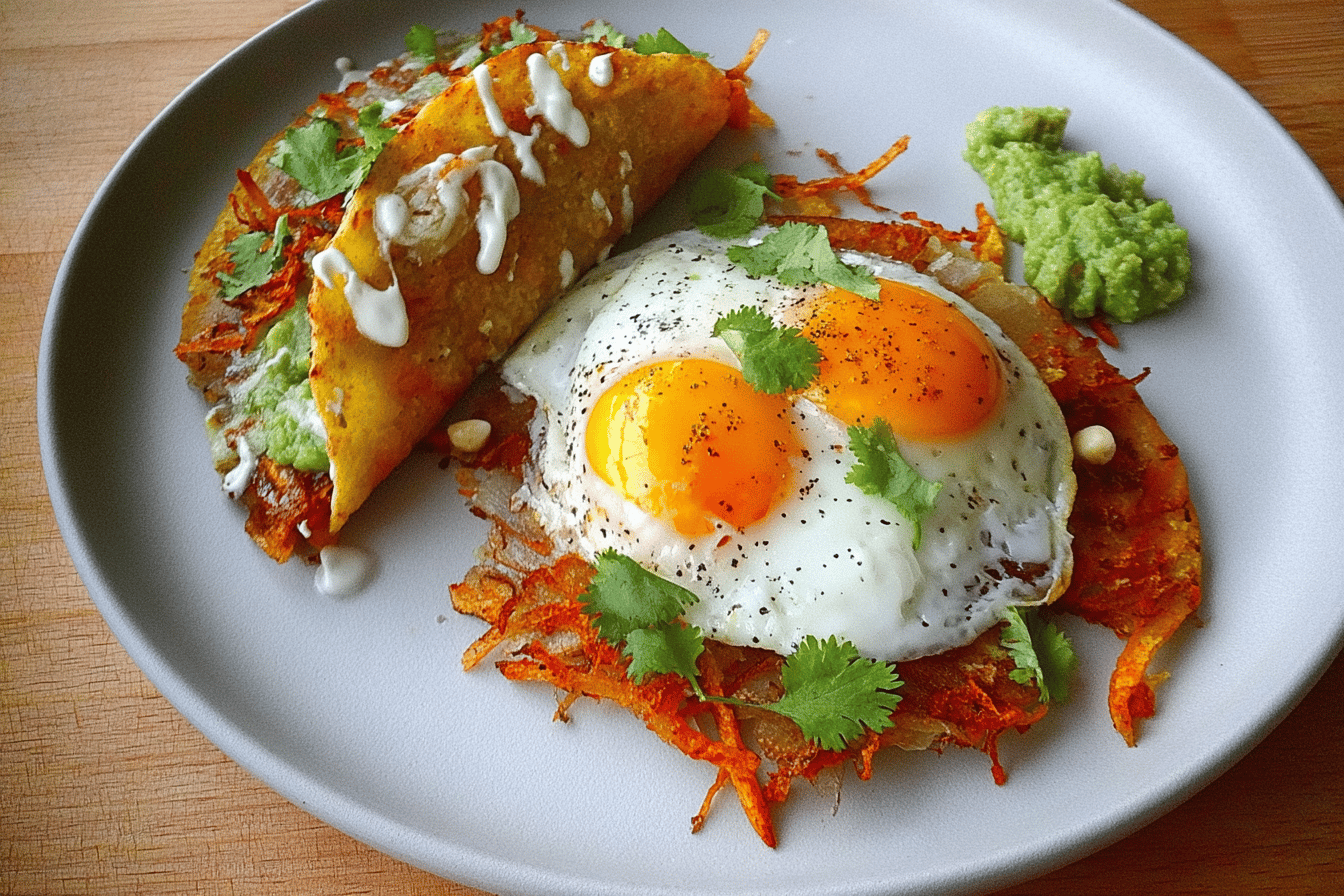 Crispy Potato, Egg & Cheese Taco