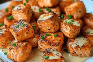 Crispy Spicy Salmon Bites