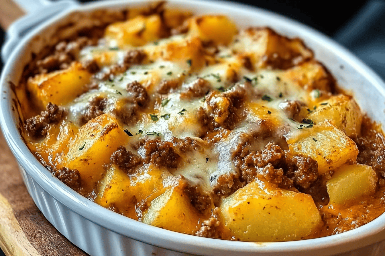 Delicious Hobo Casserole with Ground Beef Recipe