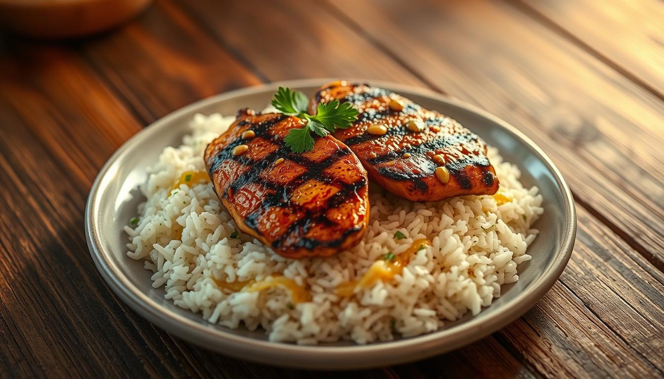 Grilled chicken rice