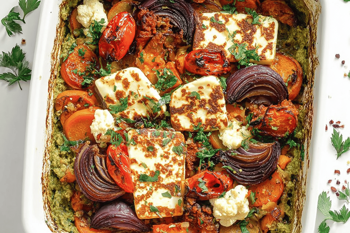 Halloumi Tray Bake