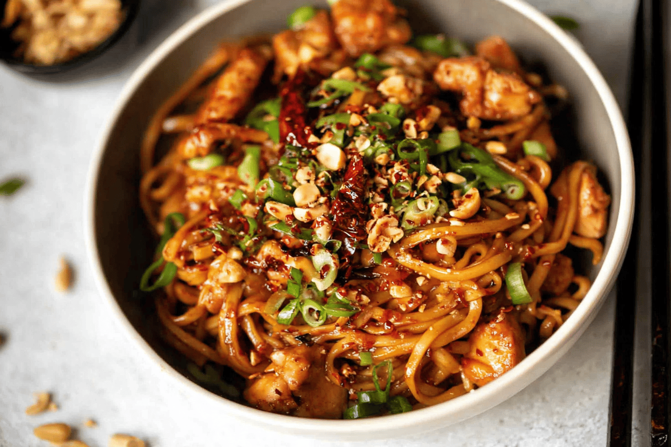 Kung Pao Chicken Noodles