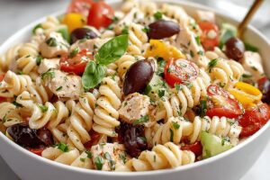 Mediterranean Chicken Pasta Salad