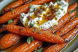 Roasted Carrots with Whipped Ricotta and Hot Honey