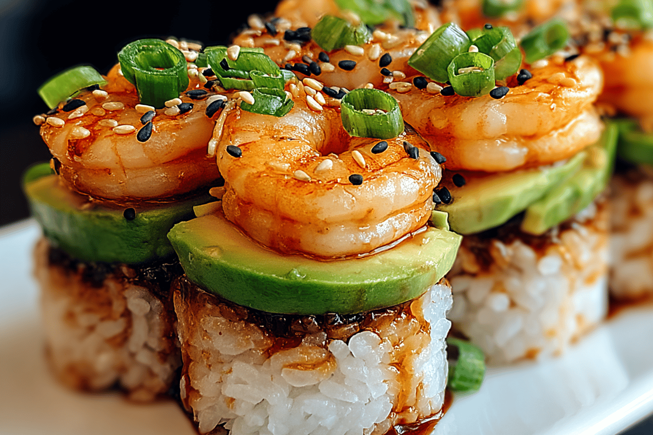 SPICY SHRIMP SUSHI STACKS