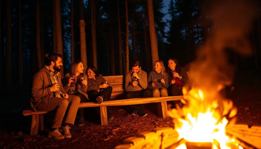 campfire with friends