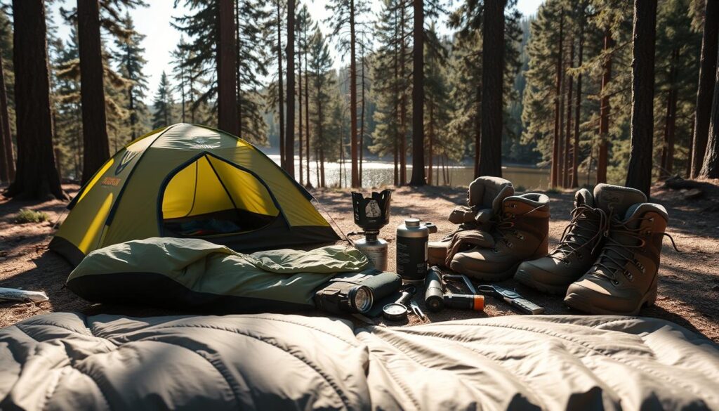 camping gear for wooded areas