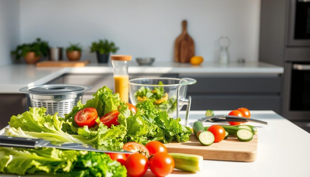 kitchen tools for salad preparation