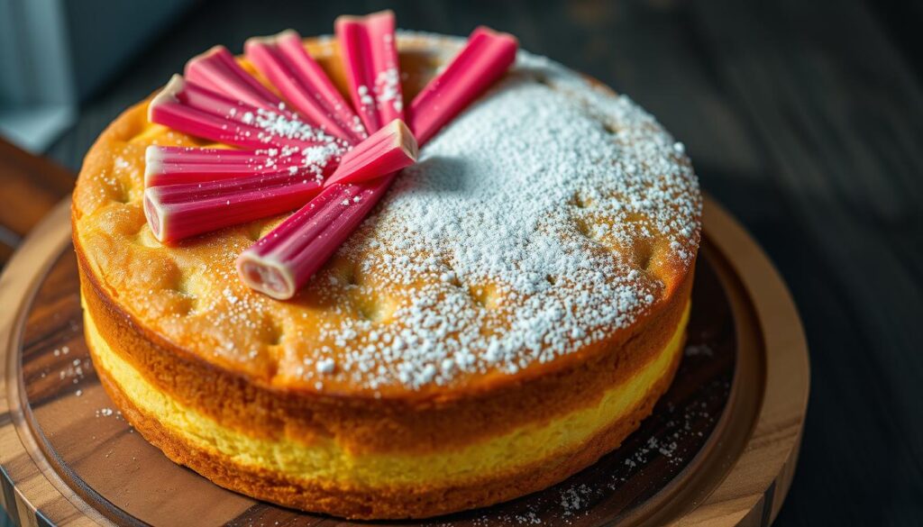 rhubarb cake decoration