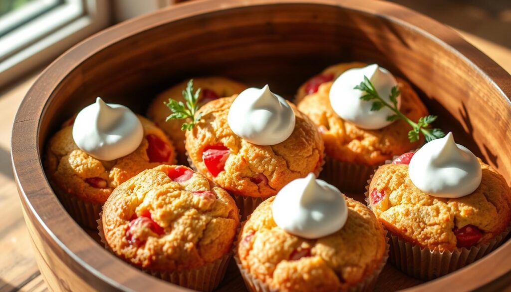 rhubarb muffins with greek yogurt